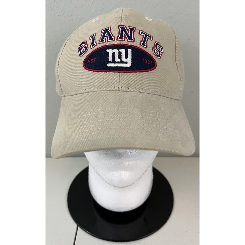 Twins Enterprise NFL New York Giants Strapback Hat Tan Beige Adjustable